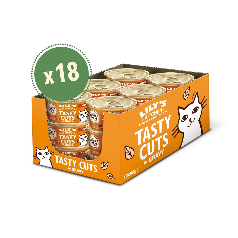 Lily's Kitchen, à base d'ingrédients naturels, délicieuses bouchées en sauce au poulet, nourriture humide pour chats adultes, boîte de 70 g