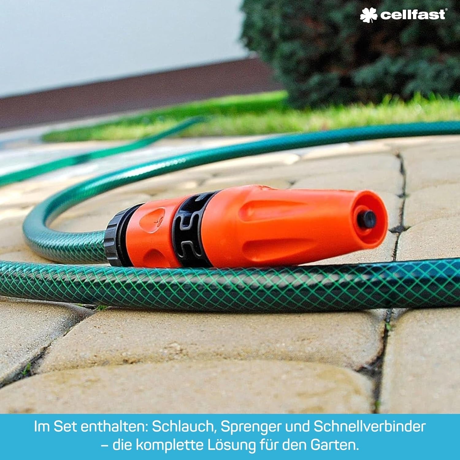 CELLFAST Kit d'arrosage, Arroseur de Jardin, Arroseur de Pelouse pour Fleurs et Plantes, Connexion Rapide, Économique