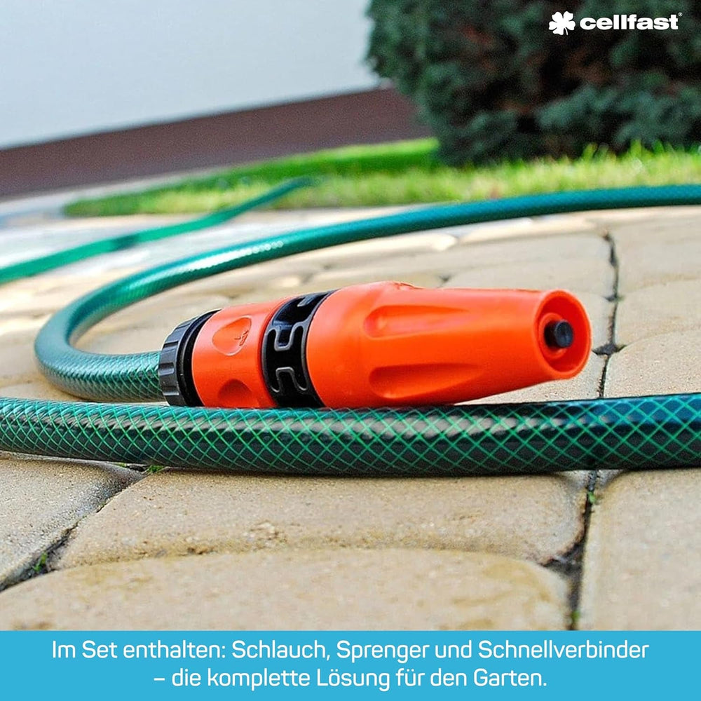 CELLFAST Kit d'arrosage, Arroseur de Jardin, Arroseur de Pelouse pour Fleurs et Plantes, Connexion Rapide, Économique