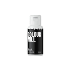 Colorant alimentaire noir à base d'huile Color Mill - Colorant alimentaire pour chocolat, fondant, muffins, gâteaux, pâtisserie, macarons - Colorant alimentaire pour décoration de gâteaux - 20 ml
