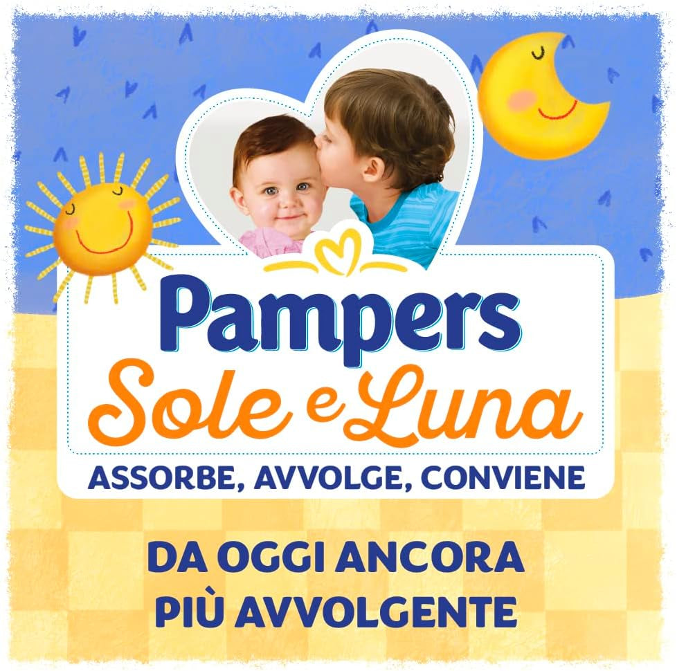 Couches Pampers Sun and Moon Midi, taille 3 (4-9 kg), 120 couches