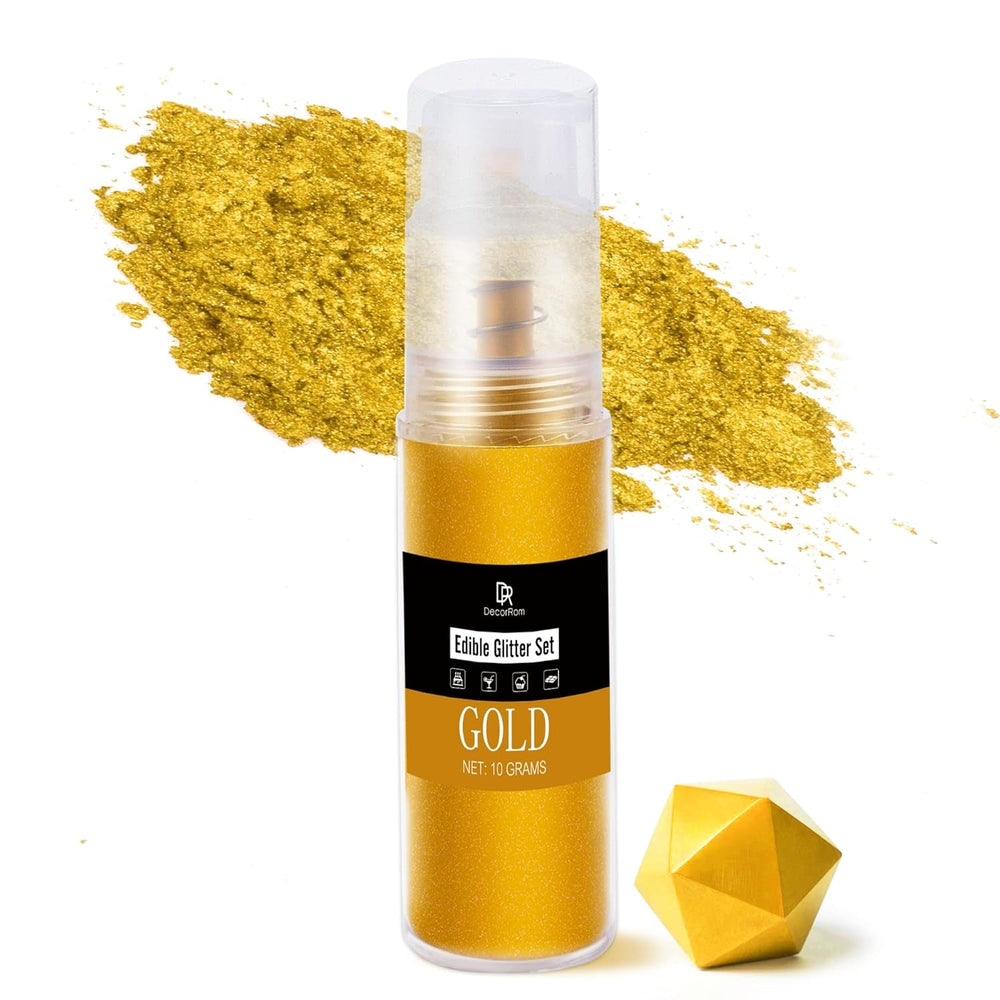 DecoRom, paillettes comestibles, poudre, 10 grammes Glitter Naty Shop Gold