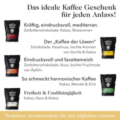 Coffret de dégustation de café en grains entiers 5 x 350 g | Forfait découverte Grains de café dans un coffret cadeau | Arabe | Commerce équitable | Végétalien | Idéal pour les machines à expresso automatiques, les machines à expresso à filtre, les machines à expresso à verseur et les presses françaises | BARISTA ROYAL