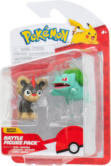 Pokémon PKW3583 - Battle Figure Pack - Leufeo & Bisasam, Figurines officielles détaillées, 5 cm chacune Figurines Naty Shop