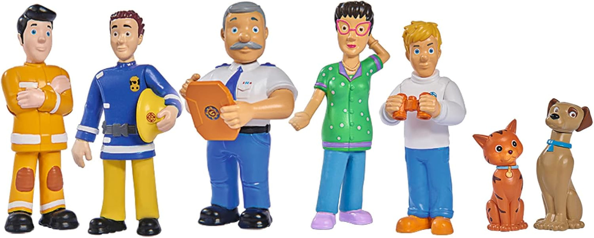 Simba 109252538 - Set de Figurines Sam le Pompier, 6 pièces, 2 assorties, Une seule version fournie, Figurines de jeu 5-7 cm, A partir de 3 ans Figurines Naty Shop