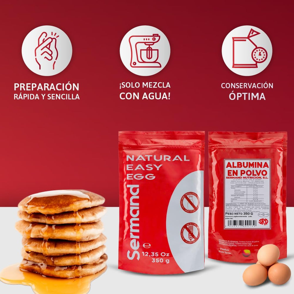 Poudre d'Eiklar (350g) | Getrocknetes Eiklar Pulver | Eialbumine pour le dos et la cuisine | Ohne Zusatztoffe | Emballage en sachet zippé sans lactose