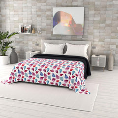 Couette d'été imprimée fantaisie, garnissage polyester, Pétales, 260X270Cm Couettes et quilts Naty Shop Pétales 260X270Cm