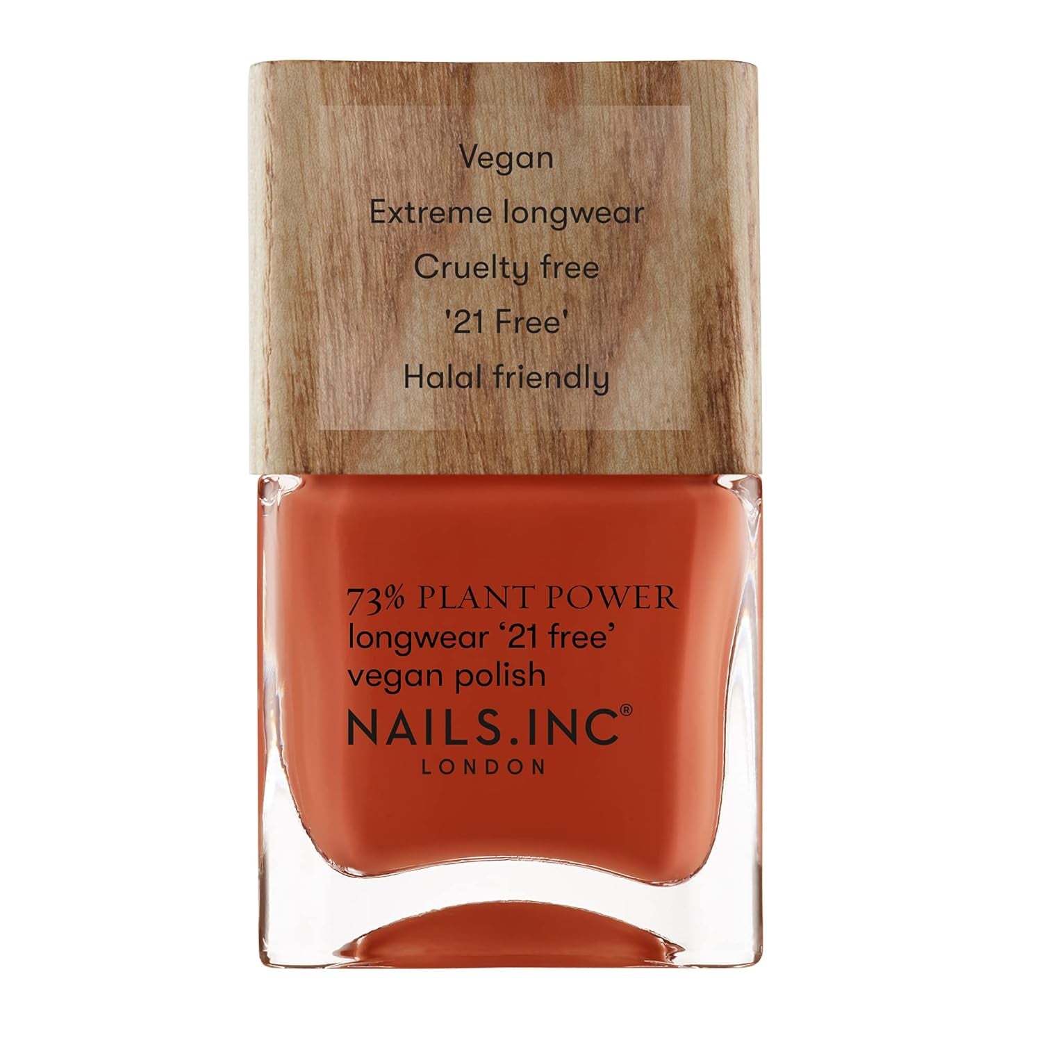 Nails Inc - GLOWING SOMEWHERE Plant Power Vernis à ongles végétalien - 73 % à base de plantes, 100 % végétalien et sans cruauté envers les animaux - Manucure parfaite, perle étincelante - Pour un nail art respectueux de l'environnement