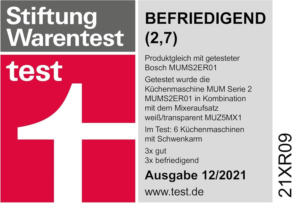 Robot culinaire Bosch Série 2 MUMS2EB01, bol inox 3,8 L, 700 W Mère et Enfant Naty Shop