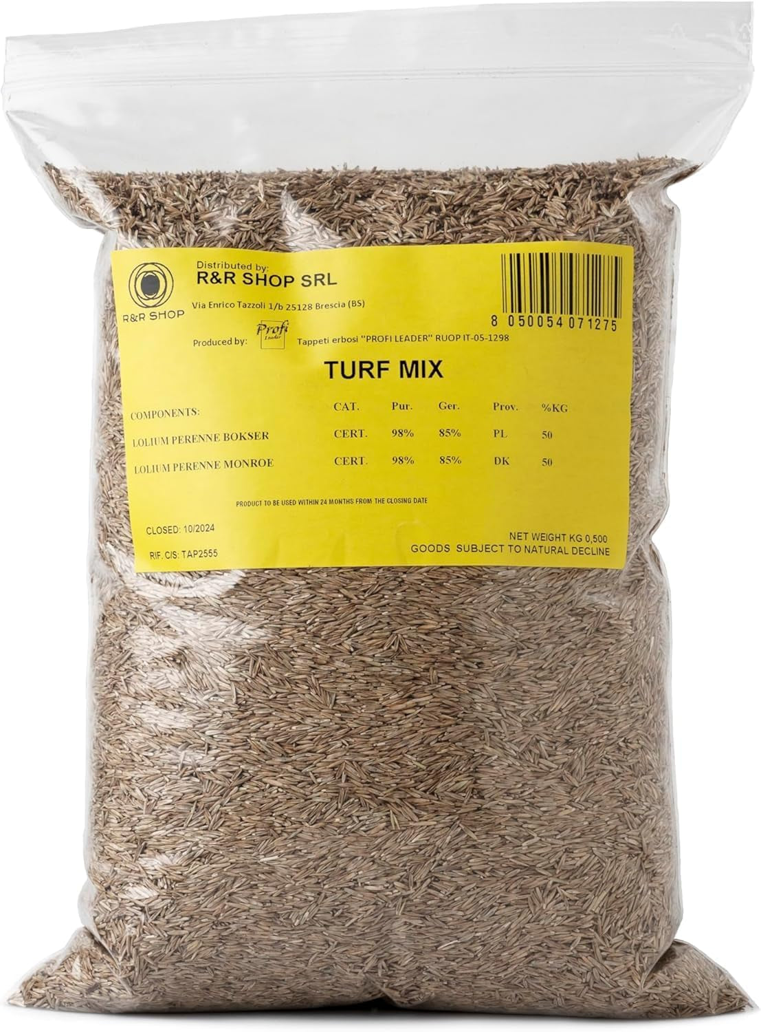 R&R SHOP – Samen Für Rasen, Mehrjähriges Weidelgras, Schnelles Und Langanhaltendes Wachstum (900Gr - 35Mq)