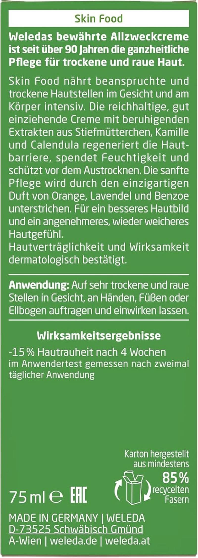 WELEDA Bio Skin, Crème de soin peaux très sèches, 75 ml Douche et bain Naty Shop