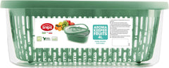 Scie pour conserver l'arôme des fruits, plastique, verte, 4 LT - rectangulaire Boîtes de conservation alimentaire Naty Shop