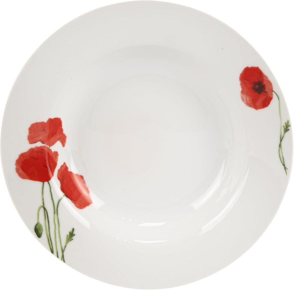 Service de table pour 6 - 18 pièces - Service de table en porcelaine - Service de table blanc - Service de bols et d'assiettes - Vaisselle moderne - Assiettes - Service de table - Service de table pour 6 personnes