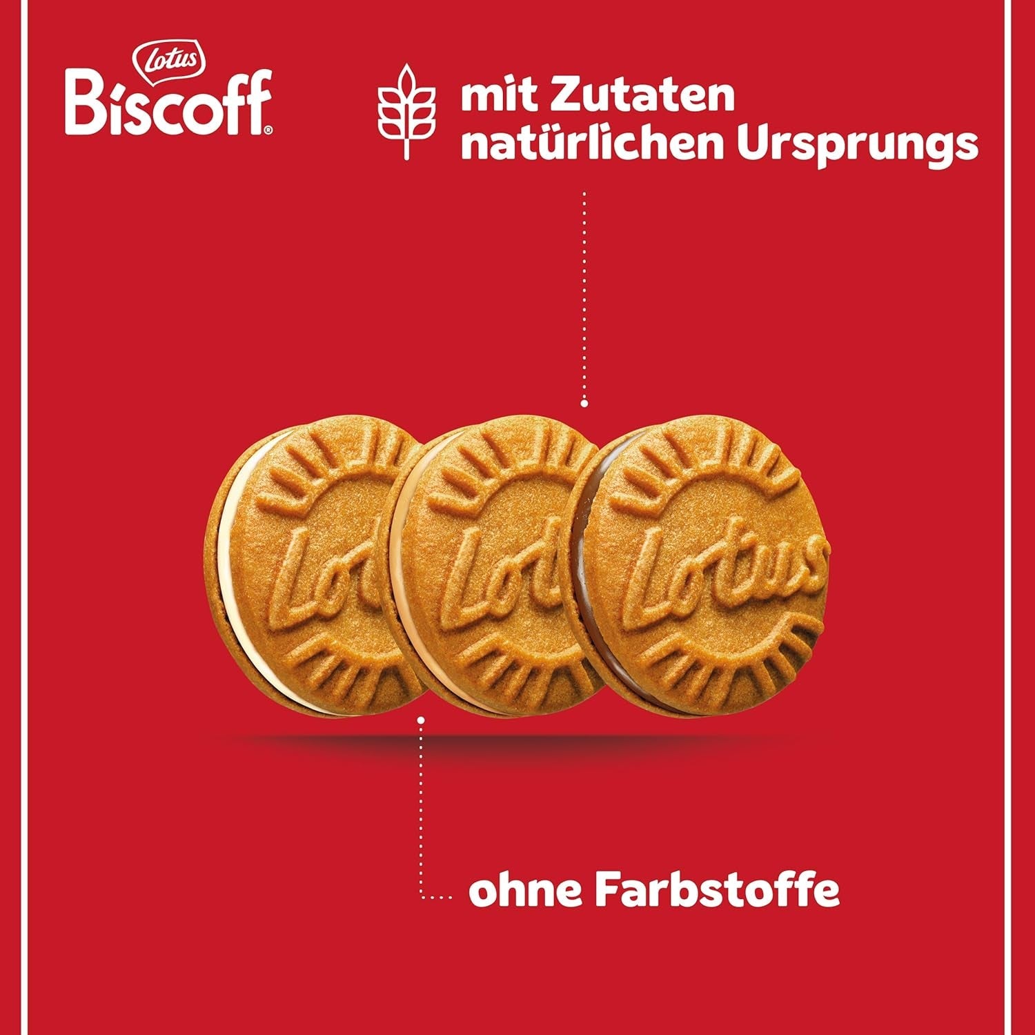 Biscoff Lotus | Pack varié de biscuits doubles | 3 variétés : Biscoff Crème, Saveur Vanille et Chocolat | 5 biscuits doubles par paquet | Ingrédients d'origine naturelle | Pas de colorants | 16x50g | 800g