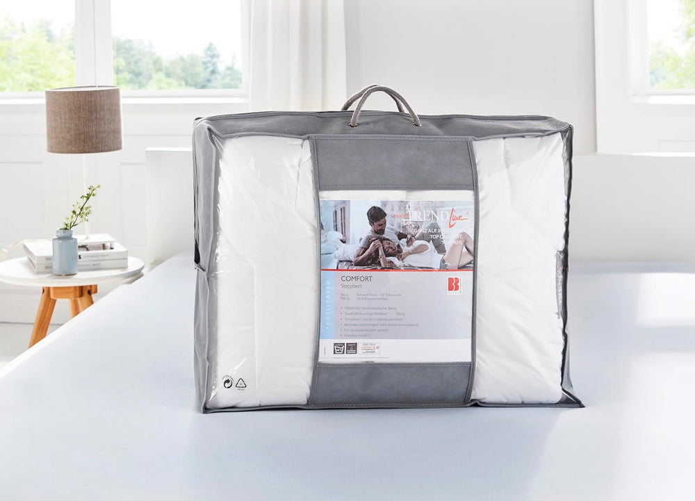 Couette légère Badenia Trendline Clean Cotton pour l'été, 135 X 200 Cm, certifiée Oeko-Tex, Produite selon la norme de qualité allemande Couettes et couettes Naty Shop