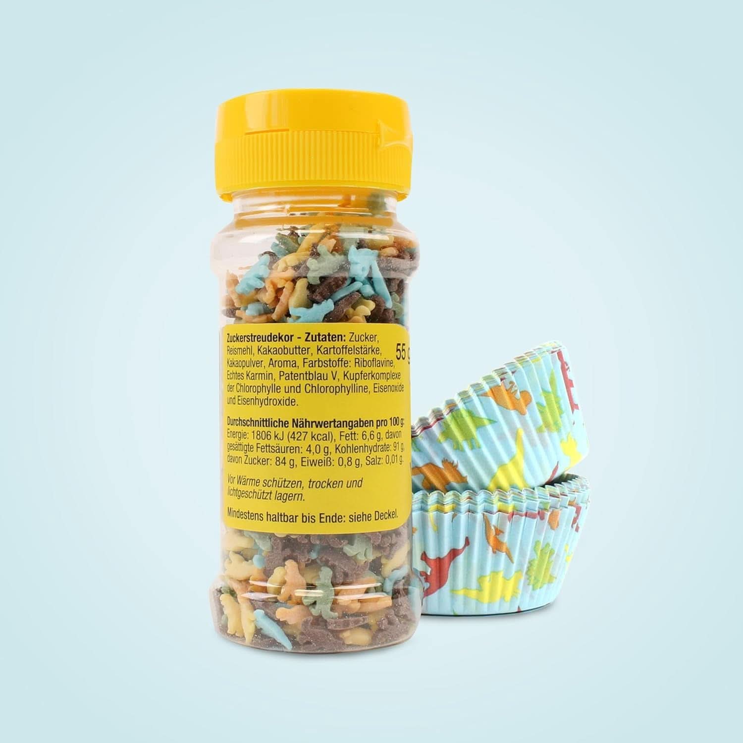 Set Günthart Dino, 55 grammes + 50 caissettes à cupcakes en papier Sprinkles Naty Shop