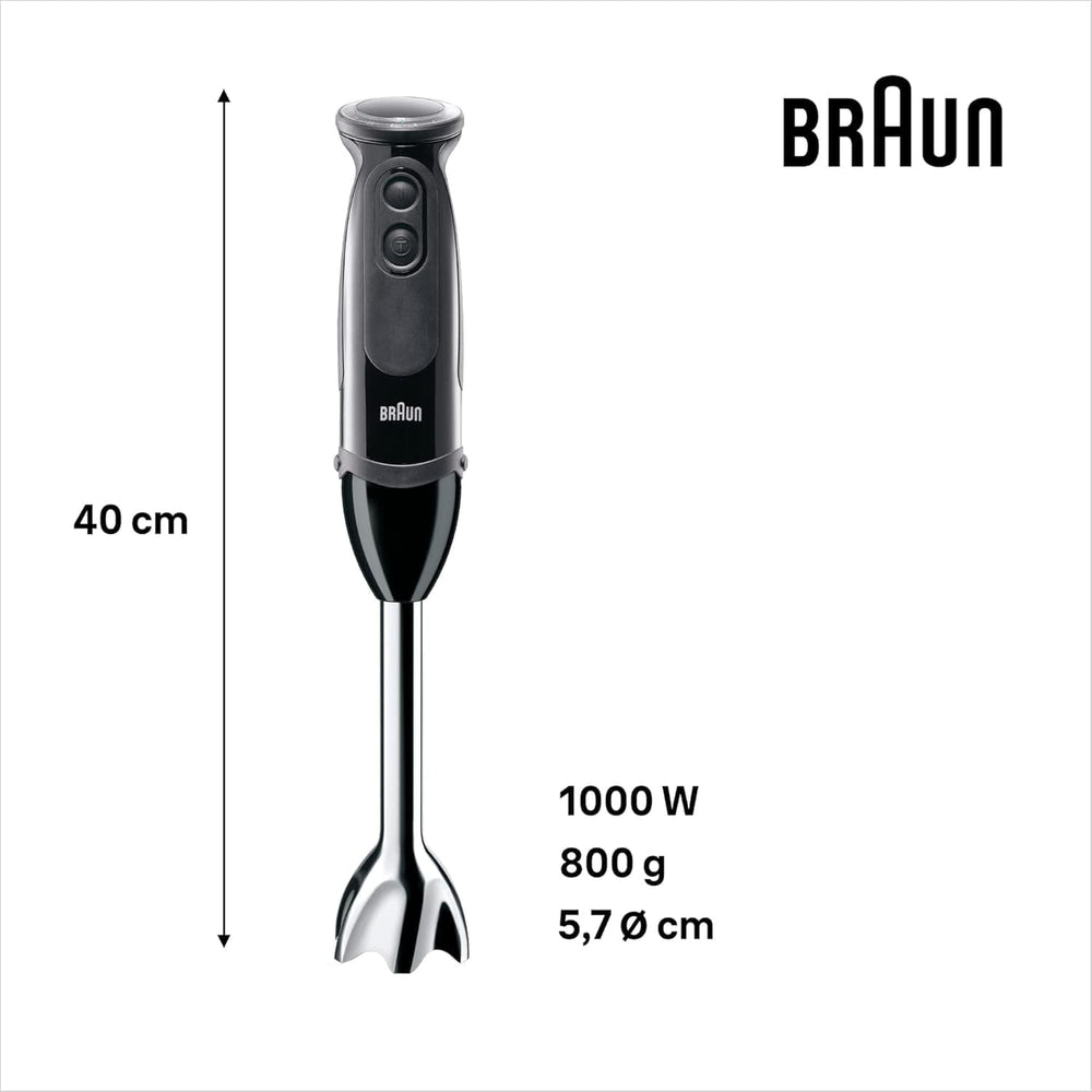 Braun Household Multiquick 5 MQ 5237 BK Batteur sur socle 0,5 L Schwarz 1000 W Cuisine Naty Shop