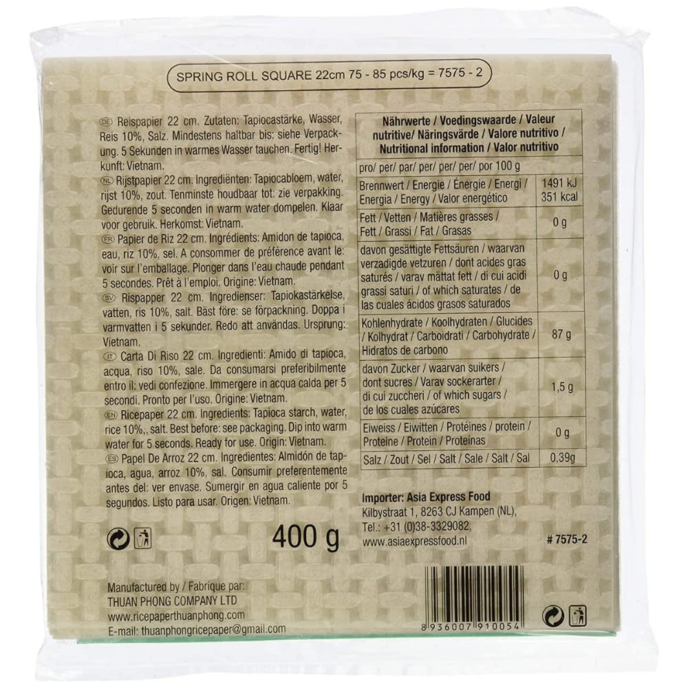 BAMBOU - Papier de riz 22 cm. (Rouleaux d'été) - 1 x 400 g