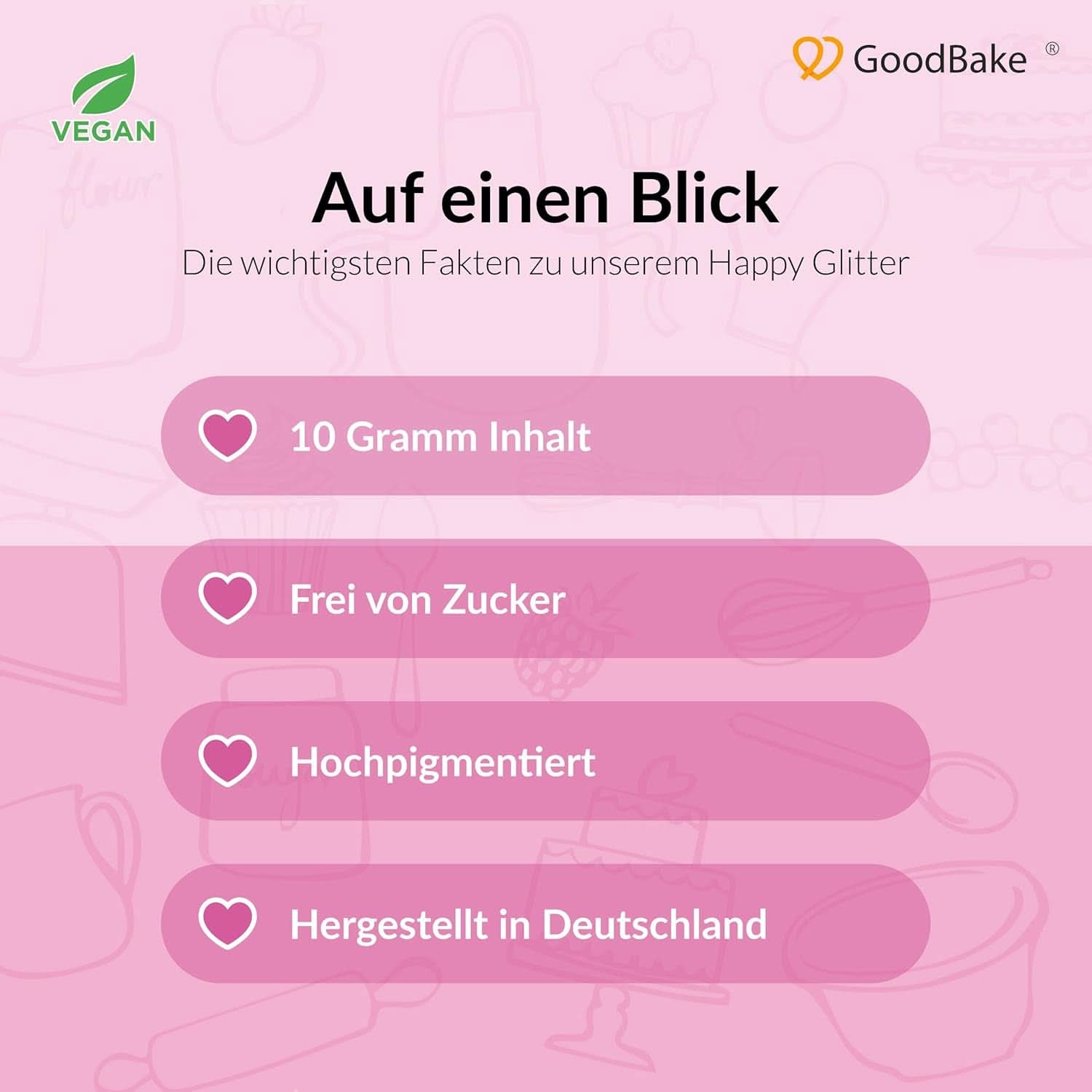 Goodbake Happy Glitter Gold - Paillettes alimentaires comestibles, 10 grammes Glitter Naty Shop