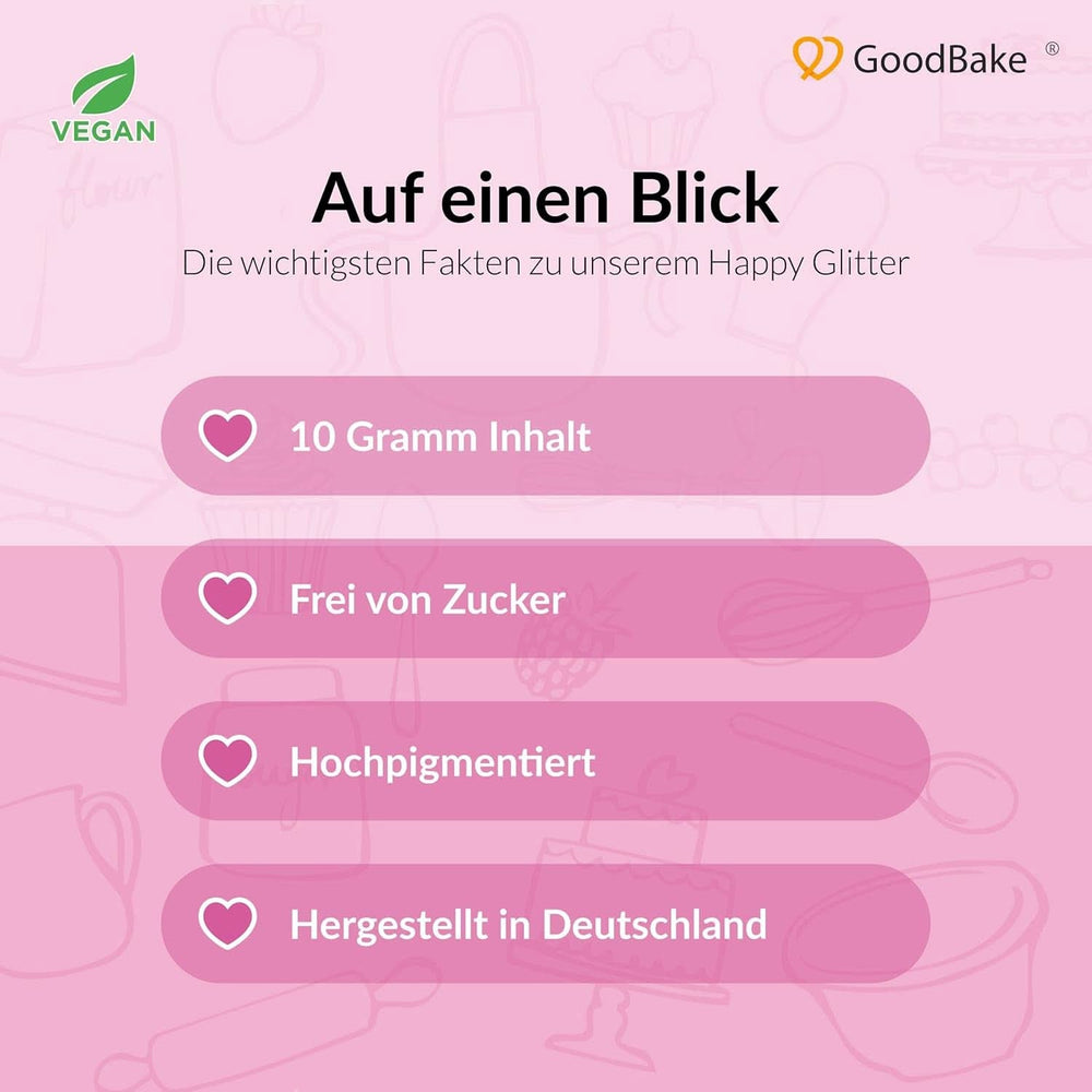 Goodbake Happy Glitter Gold - Paillettes alimentaires comestibles, 10 grammes Glitter Naty Shop