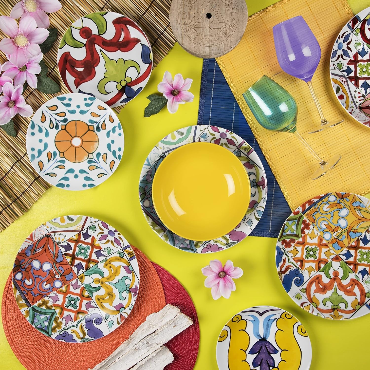 Excelsa Lisbona Tellerservice, 18 pièces, Porzellan et Keramik, plus grande couleur