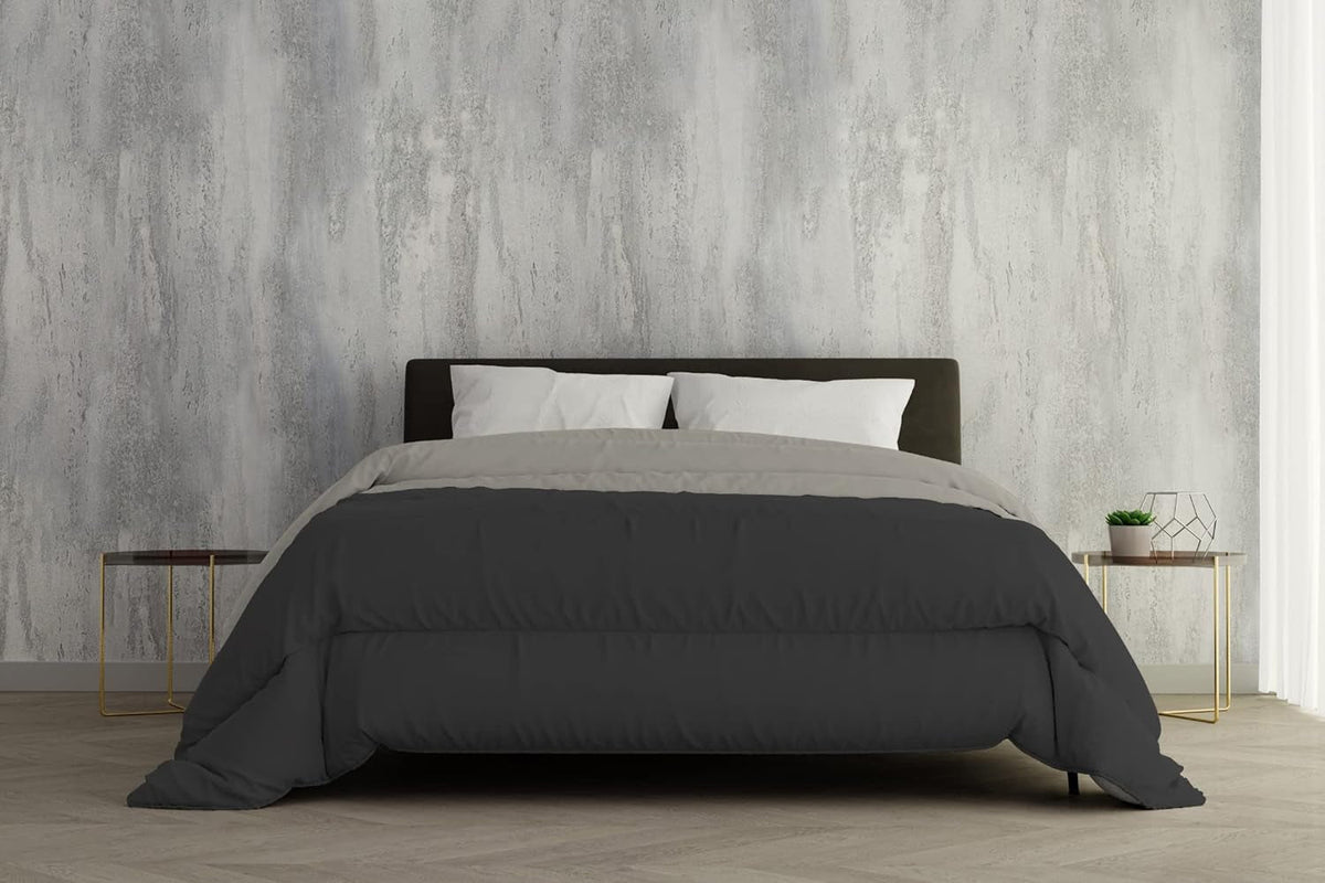 Italy Bedding Couette d'hiver, gris clair/gris foncé, 2 places, 250 X 200 Cm Couettes et couettes Naty Shop Gris clair/gris foncé 250 X 200 Cm