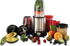 Russell Hobbs Mélangeur [Multifonctions - Batteur sur socle] Nutriboost (Inc. 5 Bpa-Freie et Spülmaschinengeeignete Behälter + Deckel, 22 000 U/Min, 0.9 Ps-Motor) Électrique, Smoothie-Maker 23180-56 Kitchen Naty Shop