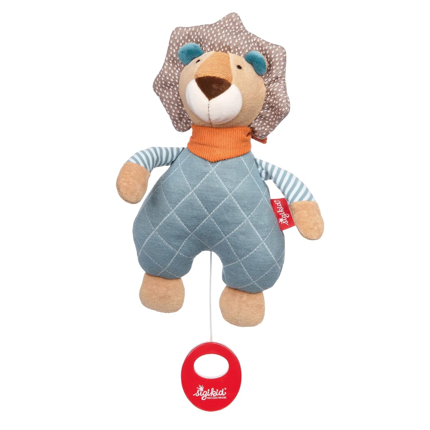 SIGIKID 39265 cutie muzicală Semmel Bunny fete și băieți jucărie pentru copii recomandată de la naștere albastru/bej Jucarii Bebe Naty Shop Albastru/Lion