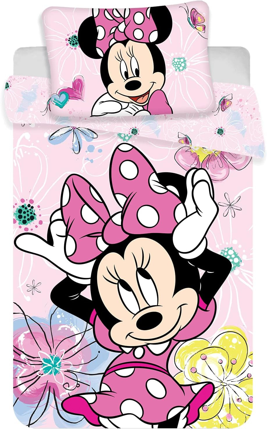 Parure de lit enfant Minnie Mouse, en coton Literie - enfants Naty Shop Default Title