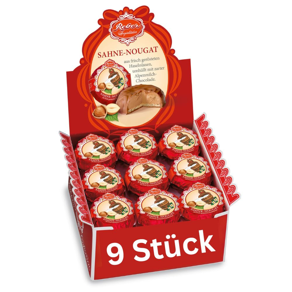 Reber Bites Tarte au Chocolat et aux Truffes, truffes au brandy sur nougat crémeux, enrobées de délicat chocolat au lait alpin, 40g (1 pièce)