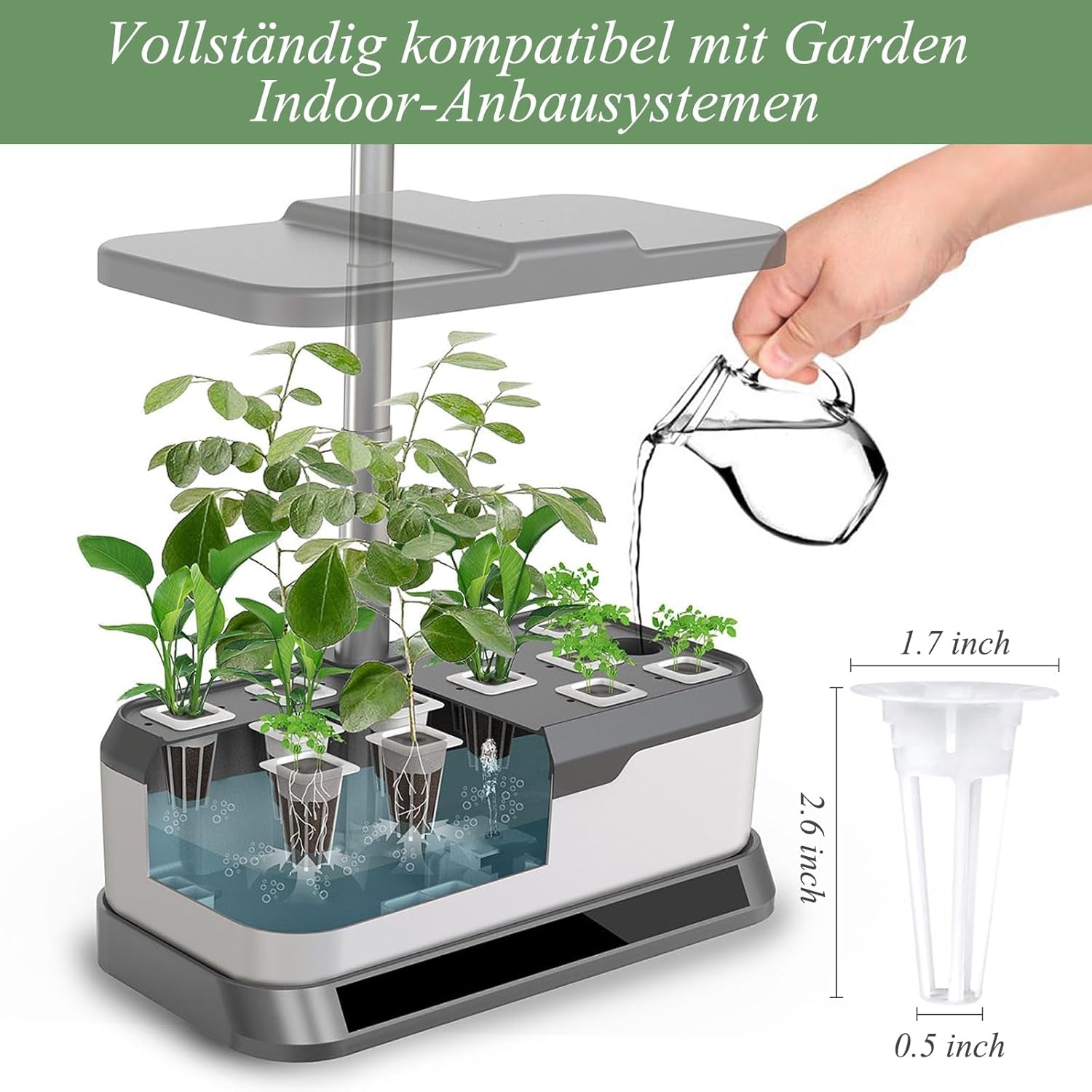125 éponges de culture, 50 éponges de culture de remplacement, accessoires pour système de démarrage hydroponique avec 50 étiquettes, 12 capuchons isolants, 12 paniers de plantes, 1 pince à épiler