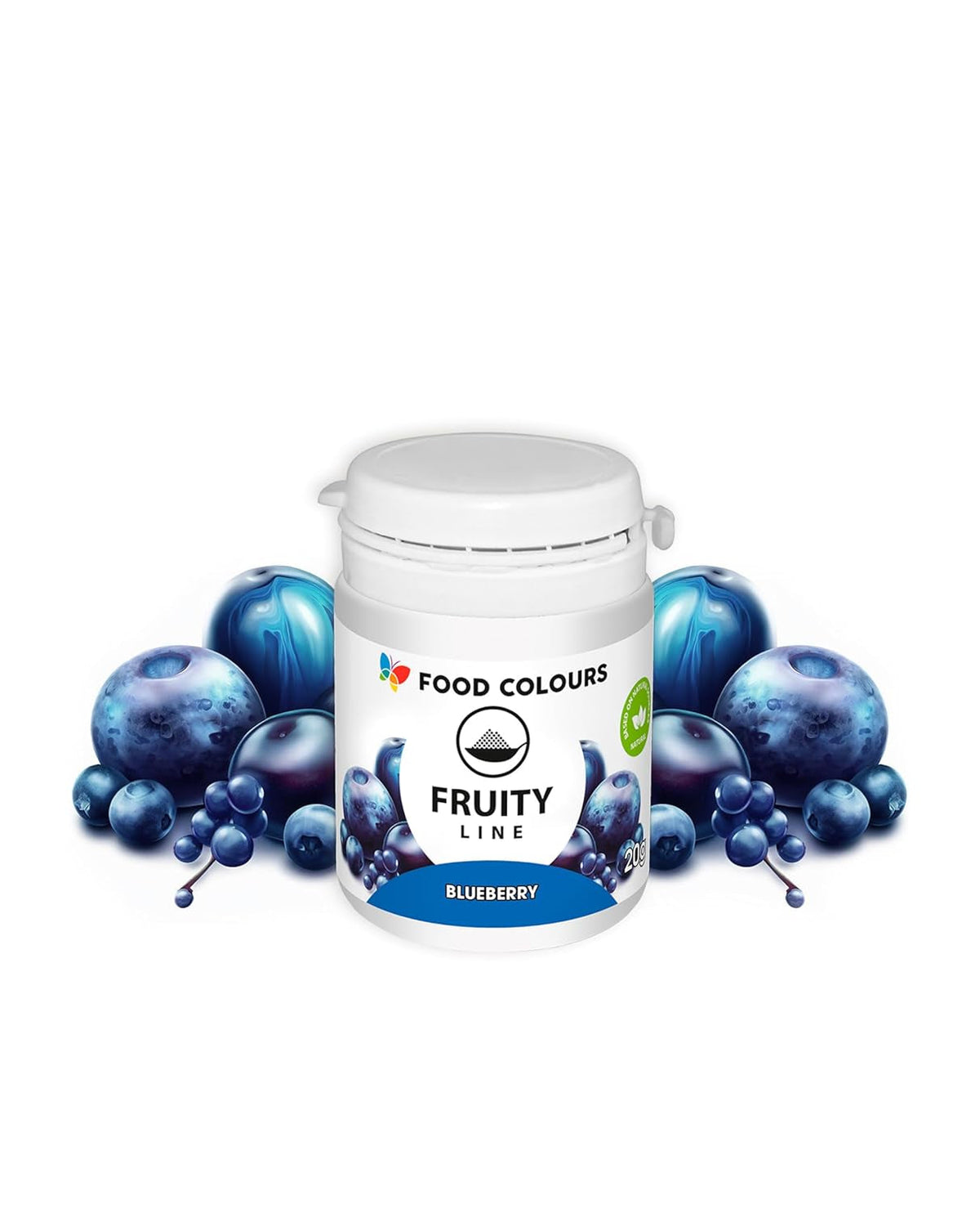Colorant alimentaire en poudre colorant naturel Fruity Line BLEUET 20G colorant naturel en poudre pour crèmes glaçage pâte éponge en poudre colorant alimentaire pour boissons gelées
