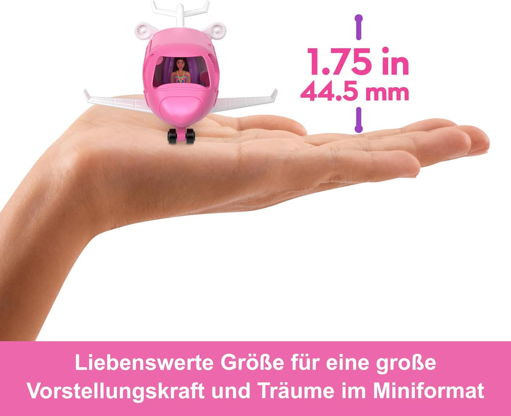 Mini BarbieLand Barbie Ensembles de poupée et de véhicules jouets, poupée de 1,5" et véhicule jouet surprise emblématique à changement de couleur, HYF40