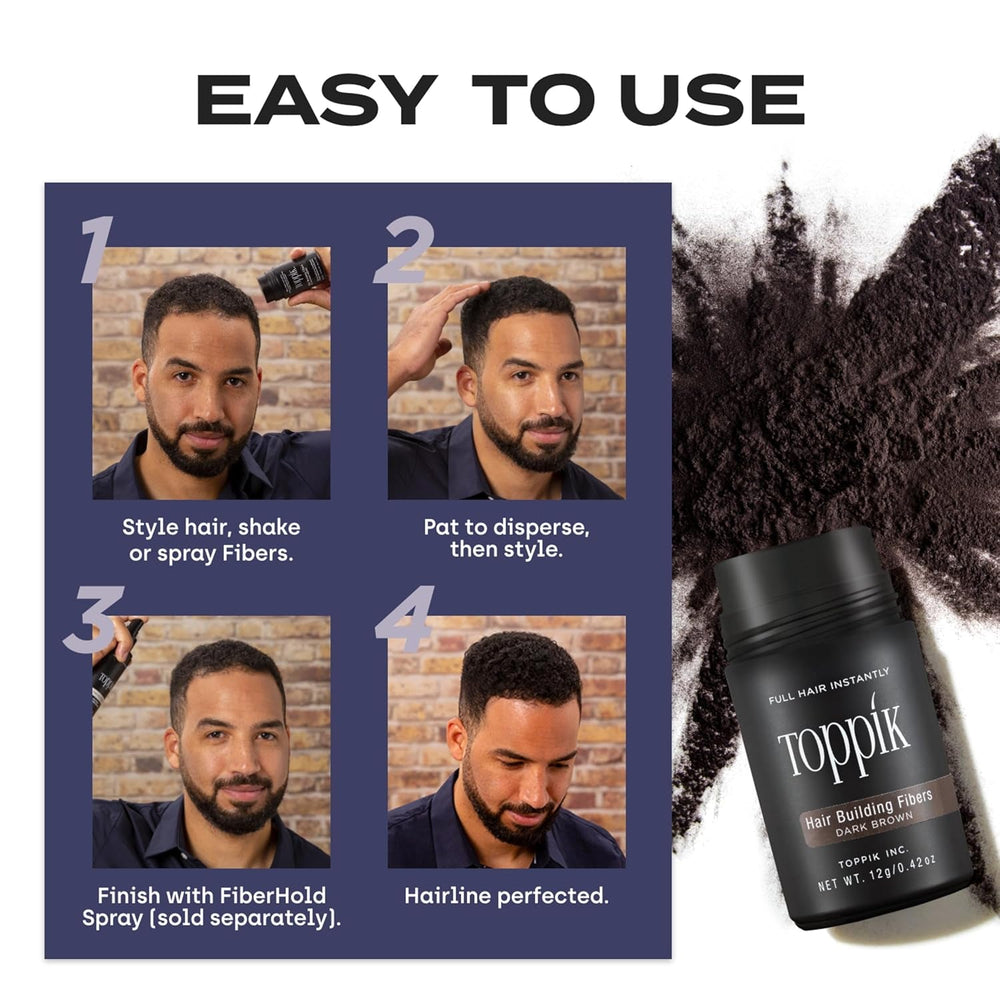 Cheveux dispersés châtain foncé pour des cheveux plus fournis en quelques secondes, poudre capillaire pour un look authentique, perte de cheveux pour la perte de cheveux pour hommes et femmes, 55 g Naty Shop Hair Care