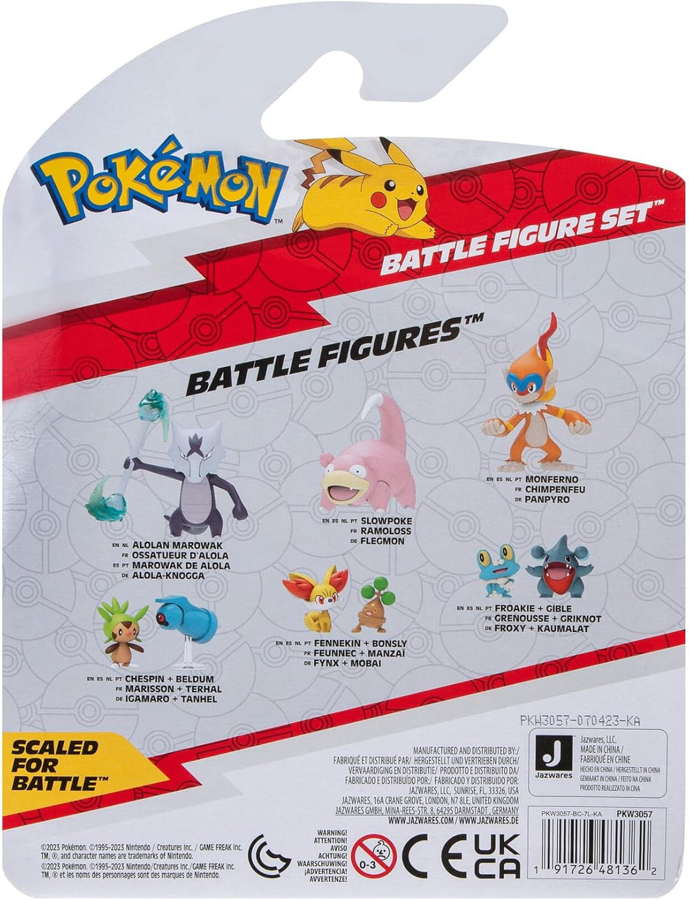 Pokémon PKW3057 Battle Figure Set-Piepi, Tanhel, Lauchzelot Figurines Naty Shop