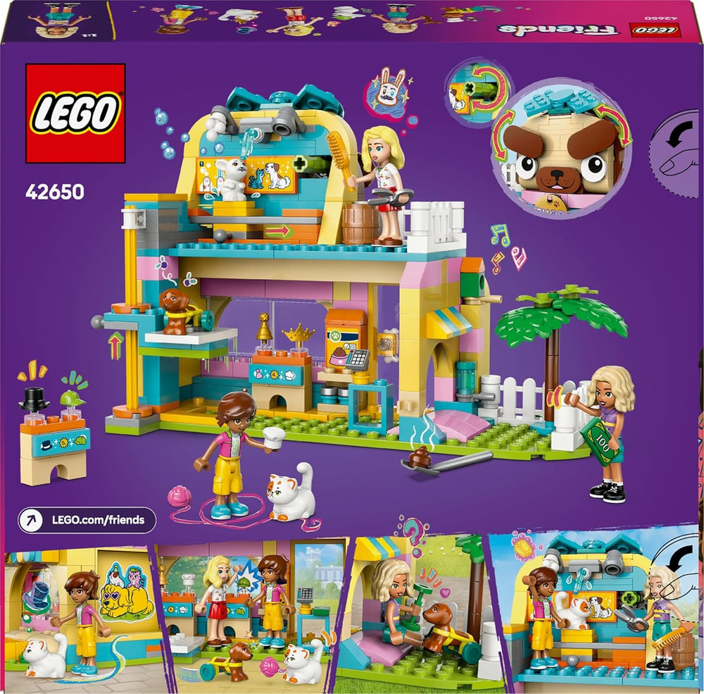 LEGO Friends Geschäft für Haustierzubehör - mit Hund, Katze und Kaninchen als Tierfiguren, 3 Minifiguren und viel Zubehör für die Haustierpflege - Geschenk für Mädchen und Jungen ab 6 Jahren - 42650