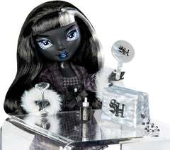 Rainbow High Shadow High Girl's Night - Shanelle Onyx - Poupée mannequin de 28 cm dans les tons de gris, cheveux noirs et tenue avec accessoires et peigne - Pour collectionneurs et enfants à partir de 6 ans