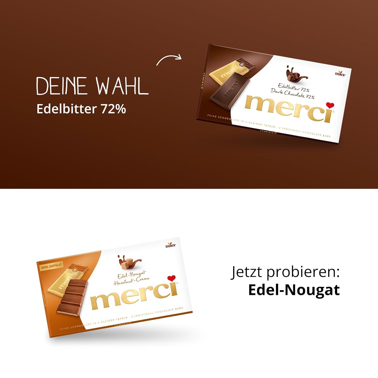 Tablettes de chocolat noir 72% – 5 x 100 g – Les plus fins carrés de chocolat noir – Chocolat enveloppé dans une feuille d'or