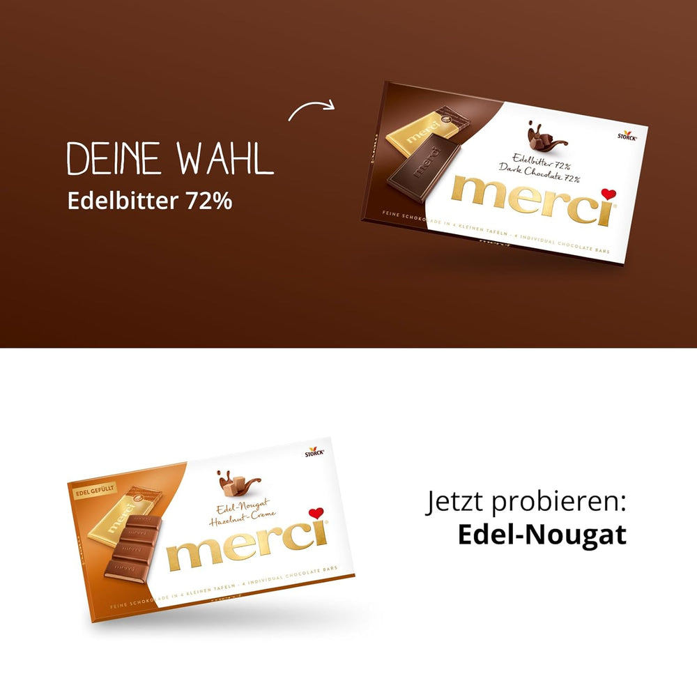 Tablettes de chocolat noir 72% – 5 x 100 g – Les plus fins carrés de chocolat noir – Chocolat enveloppé dans une feuille d'or