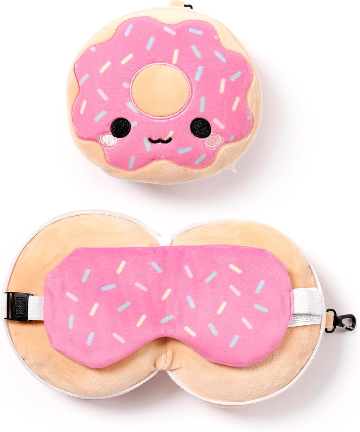 Oreiller de voyage Puckator avec masque Relaxeazzz - Oreillers de voyage Donut Naty Shop Default Title