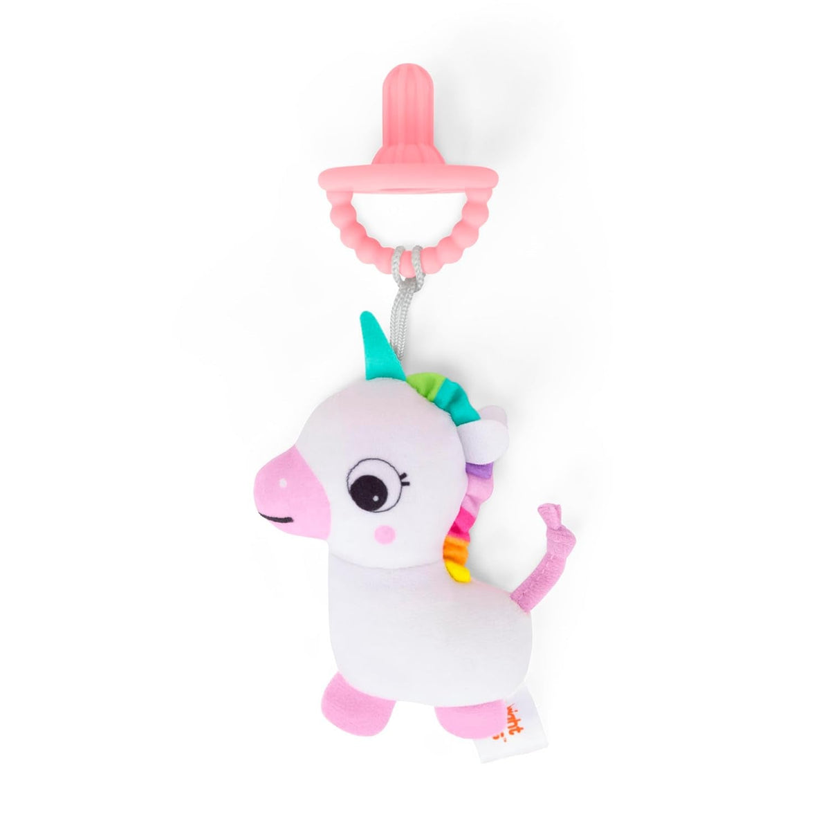 Sucette en peluche Bright Starts SootheMate, Licorne - Sucette amovible en forme de sucette pour nouveau-nés et enfants plus âgés