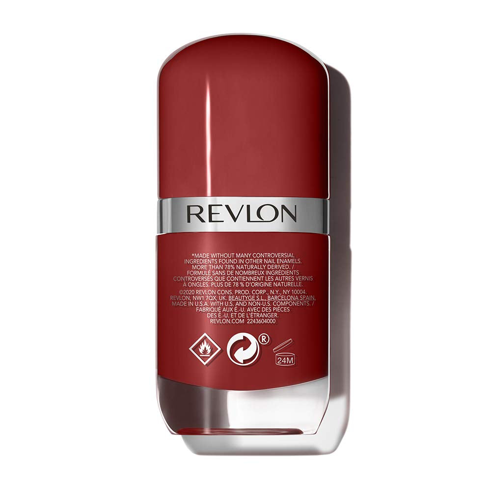 Revlon Ultra HD Snap Vernis à ongles, formule végétalienne longue durée, séchage rapide et couverture complète en une seule couche, couleur (8 ml), rouge et noir (014), unisexe