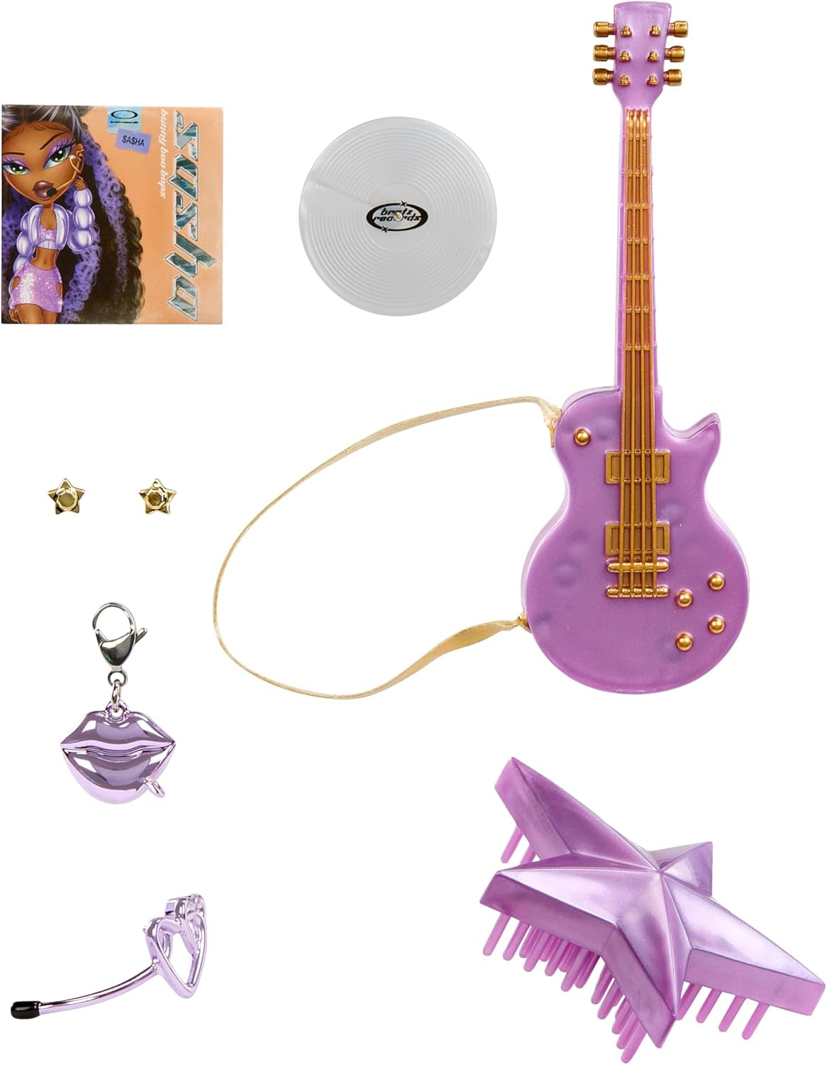 BRATZ Pop Starz Sasha – Poupée mannequin avec porte-clés, tenue et accessoires musicaux à collectionner