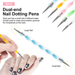 URAQT 20 pièces ensemble de pinceaux à ongles, pinceau à ongles, pinceau à ongles en acrylique, stylo à ongles professionnel pour vernis à ongles gel UV, design d'ongles