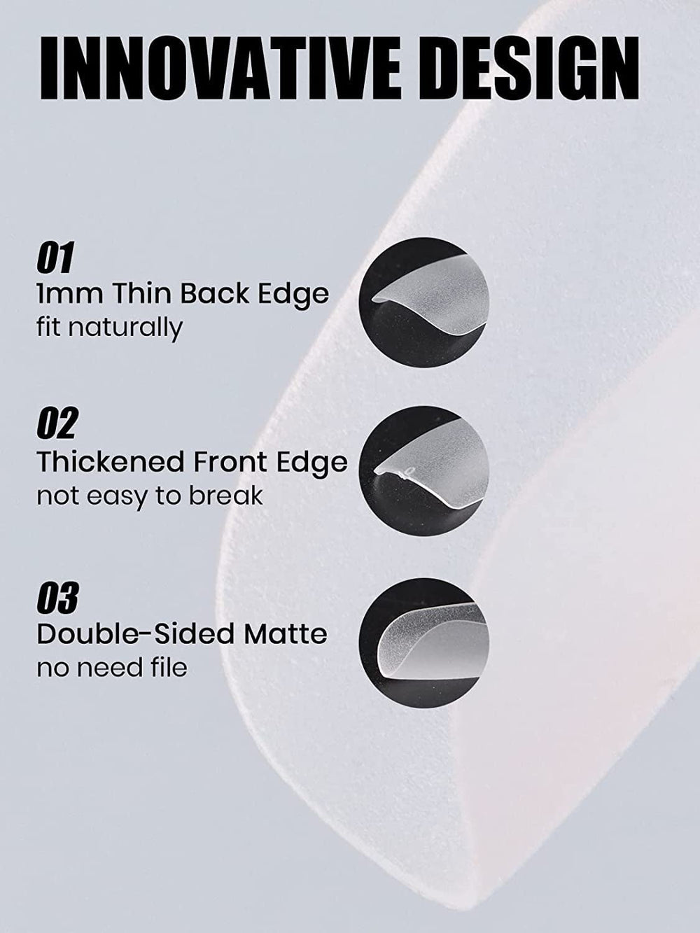 EBANKU 420 pièces de pointes d'ongles carrées courtes, pointes mates à couverture complète, pointes en gel souple, pointes d'ongles en gel transparent pré-polis, pointes d'extension d'ongles artificiels, 15 tailles (carré court)