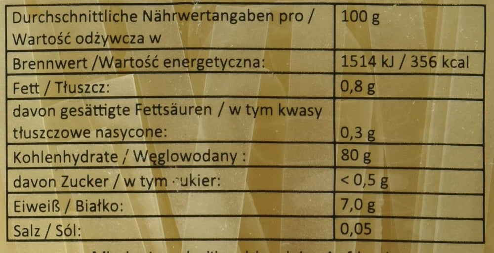 Nouilles de riz - Thaïlandaises, nouilles de riz de 10 mm de large, à base de farine de riz - 17 x 400 g