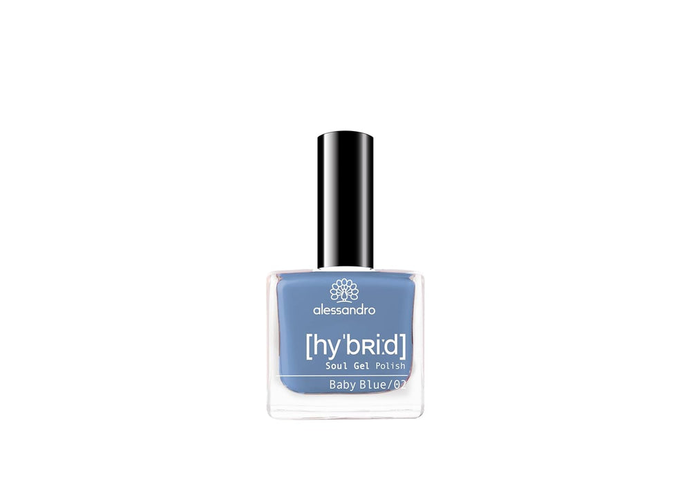 Vernis à ongles HYBRIDE alessandro Blueberry Slush - bleu pastel - Des ongles parfaits en seulement 3 étapes, sans LED - dure jusqu'à 10 jours ! 8 ml