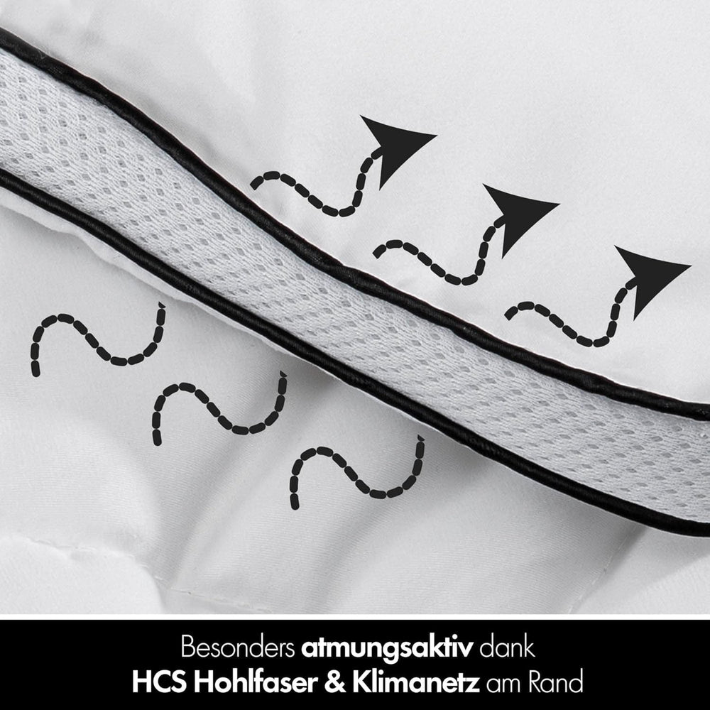 Couette toutes saisons 135X200 - Couette légère 135X200 - Respirante et lavable et 100% végétalienne - Couette en maille climatique et bande de confort pour dormir - Garnissage 800G Couettes et couettes Naty Shop