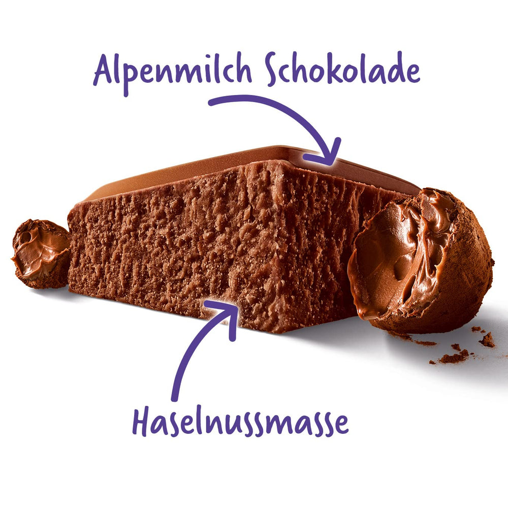 Milka MMMAX Noisette – Chocolat au lait alpin fourré délicatement et crémeux aux noisettes – 250g