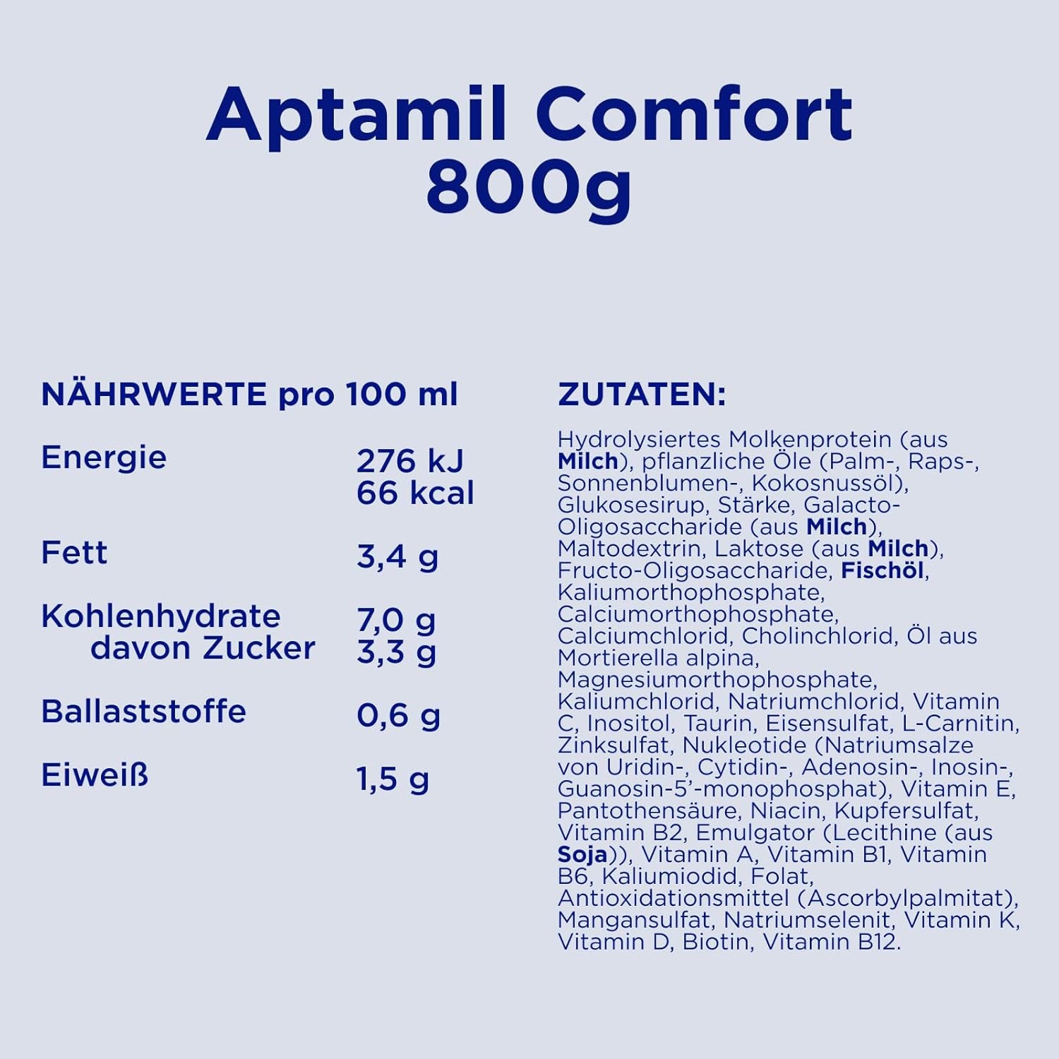 Aptamil Confort - Formule spéciale dès la naissance - 1 x 800 g